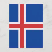 Carte Postale Drapeau de l'Islande (Devant)