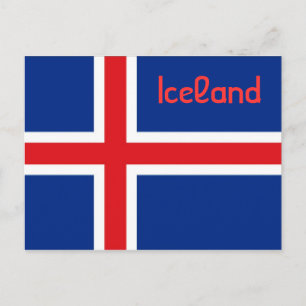 Carte Postale Drapeau de l'Islande