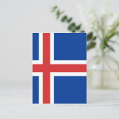 Carte Postale Drapeau de l'Islande (Debout devant)
