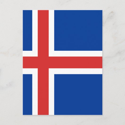 Carte Postale Drapeau de l'Islande (Devant)