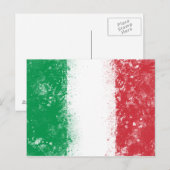 Carte Postale Drapeau de l'Italie (Devant / Derrière)