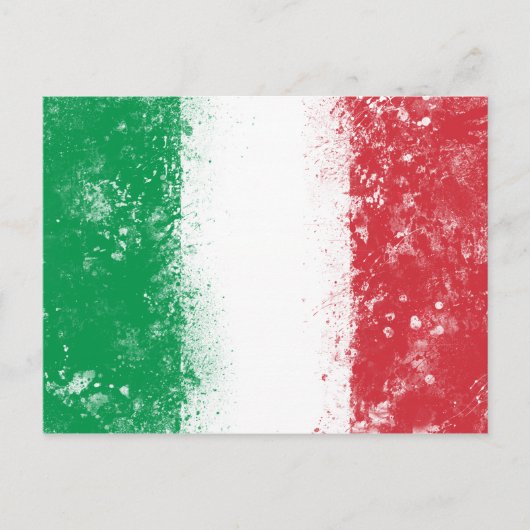 Carte Postale Drapeau de l'Italie (Devant)