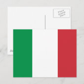 Carte Postale Drapeau de l'Italie (Devant / Derrière)