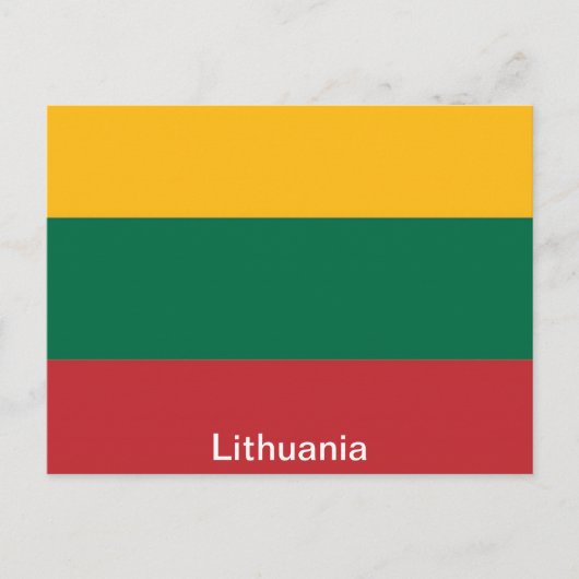 Carte Postale Drapeau de Lituanie (Devant)