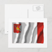 Carte Postale Drapeau de l'oblast de Vologda (Devant / Derrière)