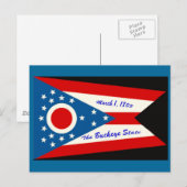 Carte postale Drapeau de l'Ohio (Devant / Derrière)