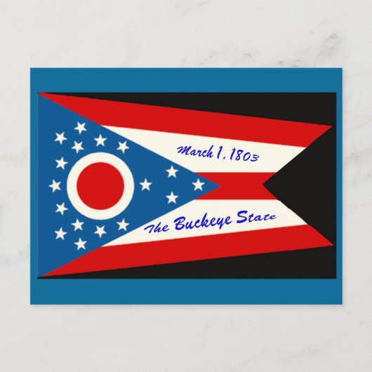 Carte postale Drapeau de l'Ohio (Devant)
