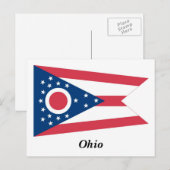 Carte Postale Drapeau de l'Ohio (Devant / Derrière)