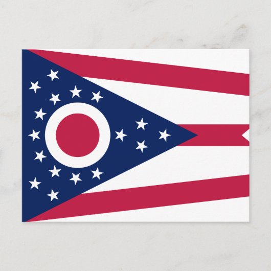 Carte Postale Drapeau de l'Ohio (Devant)