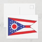 Carte Postale Drapeau de l'Ohio Buckeye State Pennant Unique Ble (Devant / Derrière)