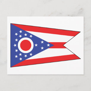 Carte Postale Drapeau de l'Ohio Buckeye State Pennant Unique Ble