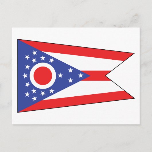 Carte Postale Drapeau de l'Ohio Buckeye State Pennant Unique Ble (Devant)