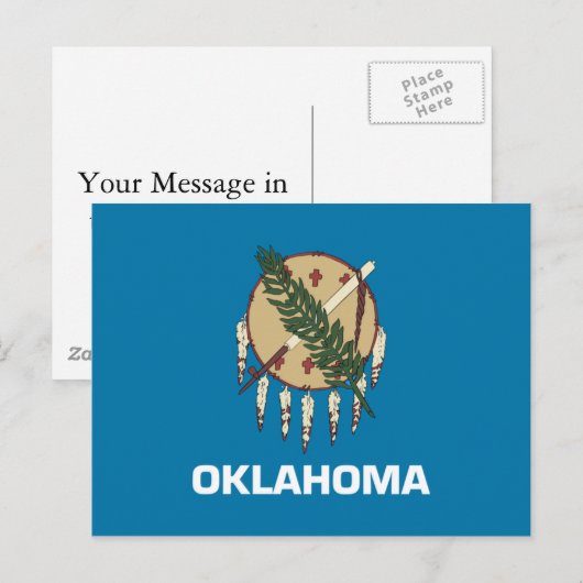Carte Postale Drapeau de l'Oklahoma (Devant / Derrière)
