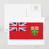 Carte postale drapeau de l'Ontario (Devant / Derrière)