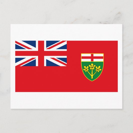 Carte postale drapeau de l'Ontario (Devant)