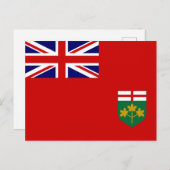 Carte Postale Drapeau de l'Ontario (Devant / Derrière)