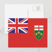 Carte Postale drapeau de l'Ontario (Devant / Derrière)