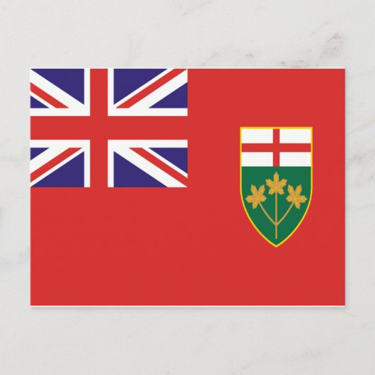 Carte Postale drapeau de l'Ontario (Devant)