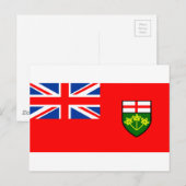 Carte Postale Drapeau de l'Ontario (Devant / Derrière)
