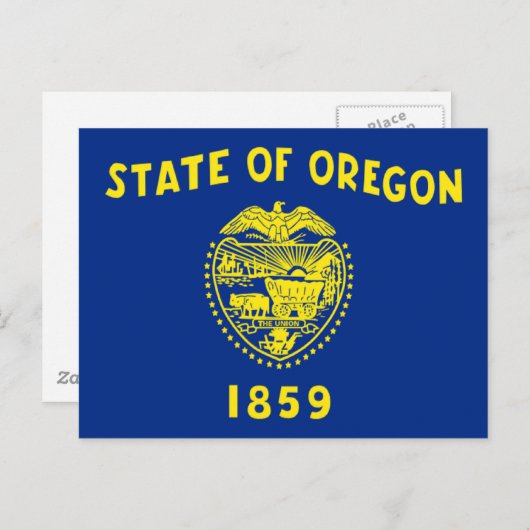 Carte Postale Drapeau de l'Oregon (Devant / Derrière)