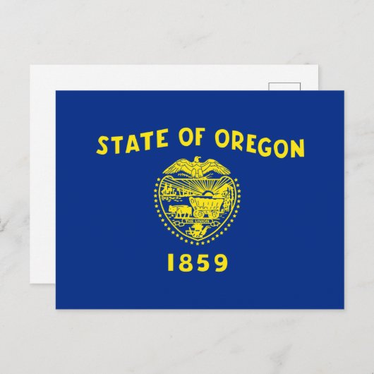 Carte Postale Drapeau de l'Oregon (Devant / Derrière)