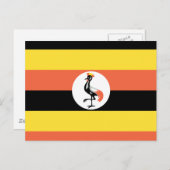 Carte Postale Drapeau de l'Ouganda (Devant / Derrière)