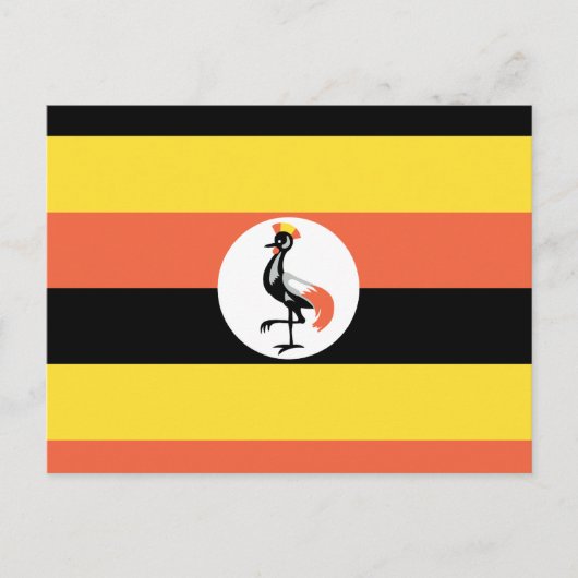 Carte Postale Drapeau de l'Ouganda (Devant)