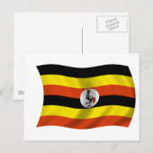 Carte Postale Drapeau de l'Ouganda (Devant / Derrière)