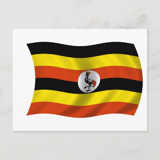 Carte Postale Drapeau de l'Ouganda (Devant)