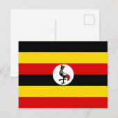 Carte Postale Drapeau de l'Ouganda (Devant / Derrière)