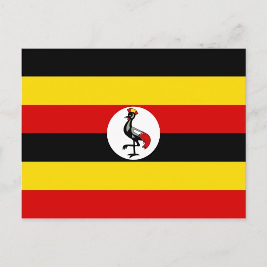 Carte Postale Drapeau de l'Ouganda (Devant)