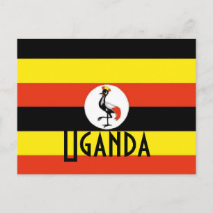 Carte postale drapeau de l'Ouganda