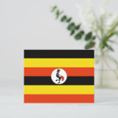 Carte postale drapeau de l'Ouganda (Debout devant)