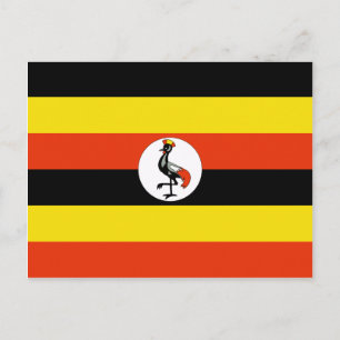 Carte postale drapeau de l'Ouganda