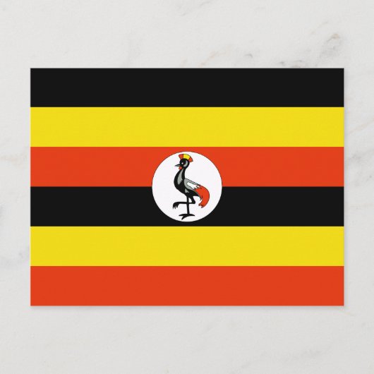 Carte postale drapeau de l'Ouganda (Devant)