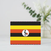 Carte Postale Drapeau de l'Ouganda (Debout devant)