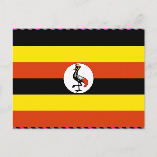 Carte Postale Drapeau de l'Ouganda (Devant)