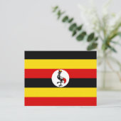 Carte Postale Drapeau de l'Ouganda (Debout devant)