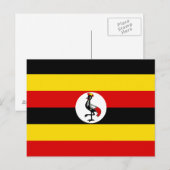 Carte Postale Drapeau de l'Ouganda (Devant / Derrière)