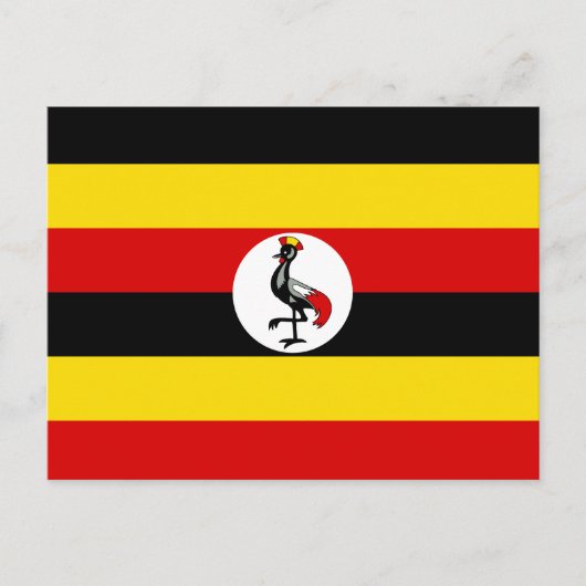 Carte Postale Drapeau de l'Ouganda (Devant)