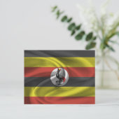 Carte Postale Drapeau de l'Ouganda (Debout devant)
