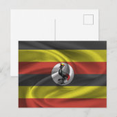 Carte Postale Drapeau de l'Ouganda (Devant / Derrière)