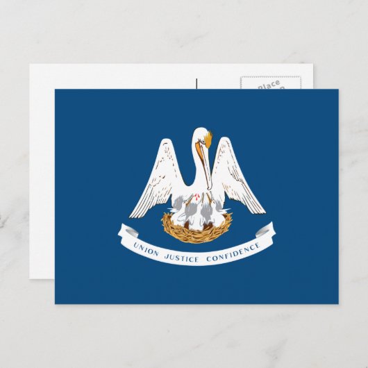 Carte Postale Drapeau de Louisiane, Drapeau de Louisiane (Devant / Derrière)