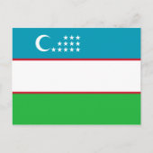 Carte Postale Drapeau de l'Ouzbékistan (Devant)