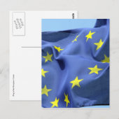 Carte Postale drapeau de l'ue (Devant / Derrière)