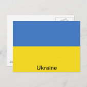 Carte Postale Drapeau de l'Ukraine (Devant / Derrière)
