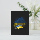 Carte Postale Drapeau de l'Ukraine (Debout devant)
