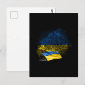 Carte Postale Drapeau de l'Ukraine (Devant / Derrière)