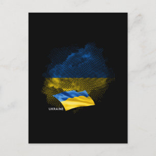 Carte Postale Drapeau de l'Ukraine