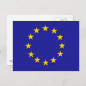 Carte Postale Drapeau de l'Union européenne (Devant / Derrière)
